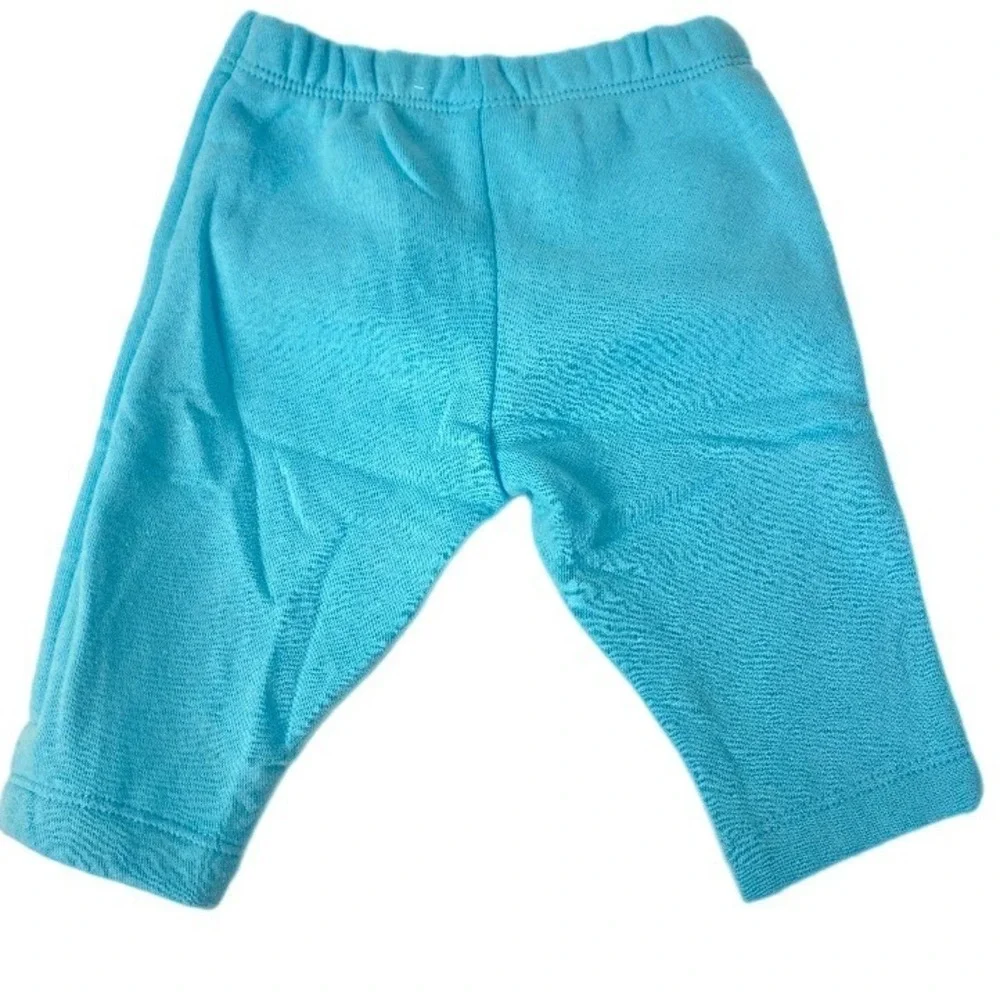 Hanes Hoodie and Pants 2pc‎ Set Baby 0-6M Blue Grey Striped  Fleece Zip Up